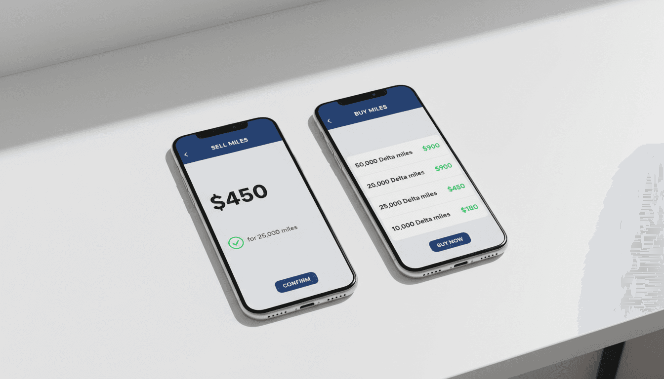 Instant quote display on MileXchange for buying and selling miles