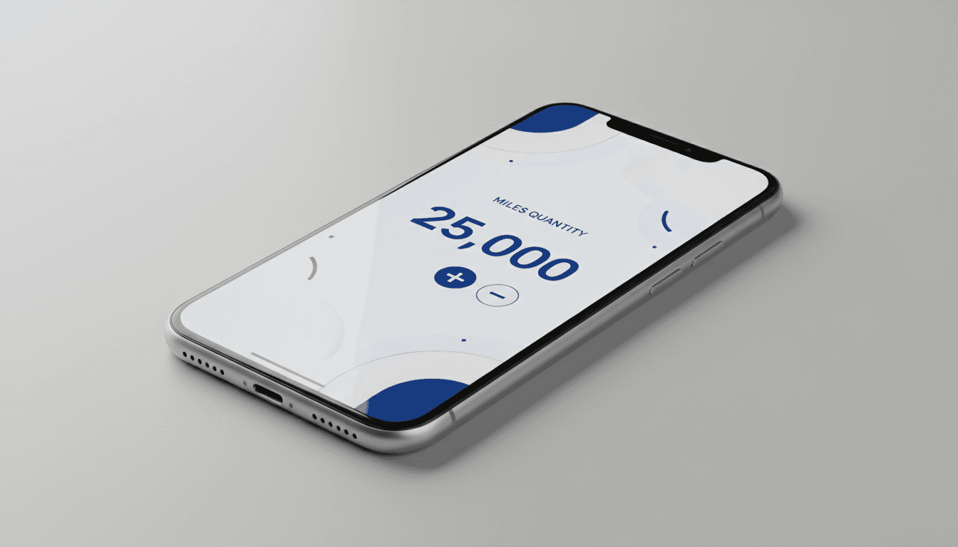Entering miles quantity into MileXchange platform